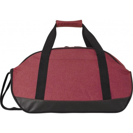 Polyester (600D) two-tone sports bag, red