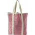 Twill cotton two-tone beach bag, pink
