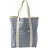 Twill cotton two-tone beach bag, light blue