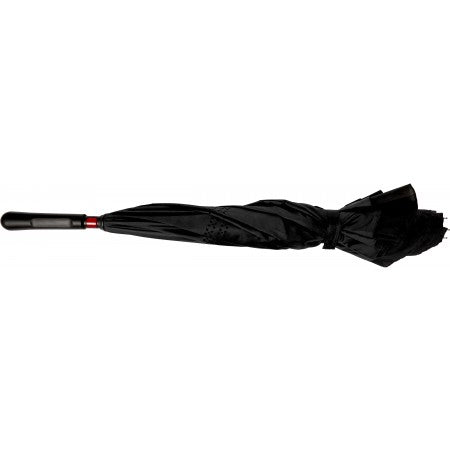 Reversible, twin-layer umbrella, black
