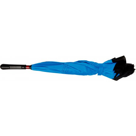 Reversible, twin-layer umbrella, light blue