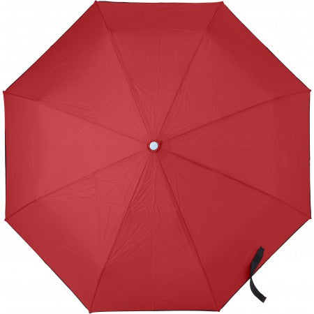 Foldable automatic storm umbrella, red