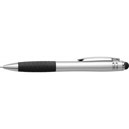 Multifunctional twist-action plastic ballpoint pen, black