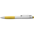 Multifunctional twist-action plastic ballpoint pen, yellow
