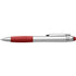 Multifunctional twist-action plastic ballpoint pen, red