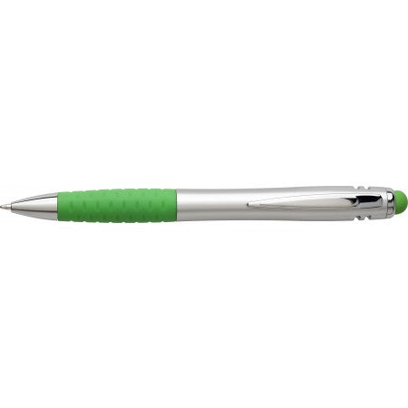 Multifunctional twist-action plastic ballpoint pen, lime