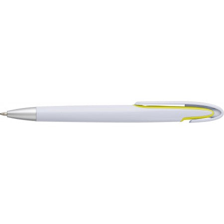 Plastic ballpoint pen, yellow