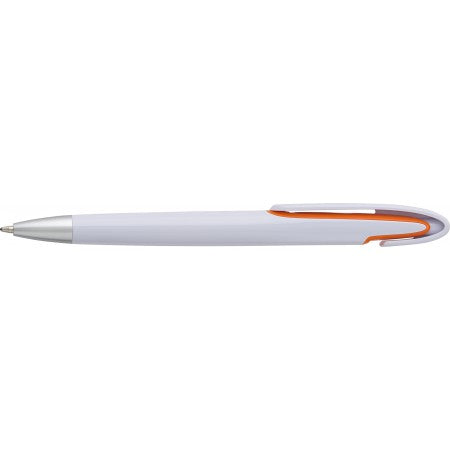 Plastic ballpoint pen, orange