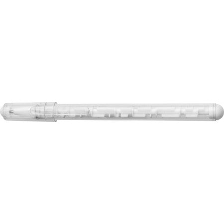Plastic puzzle ballpoint pen, white