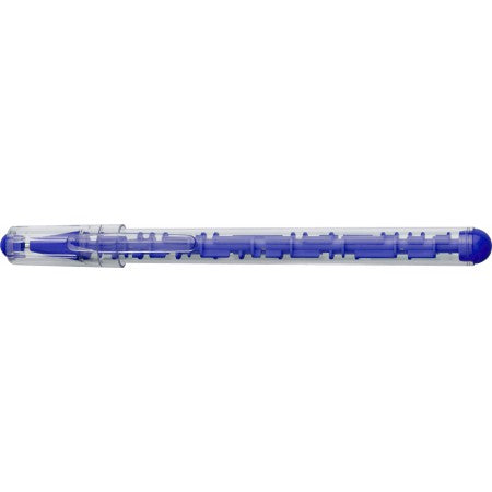 Plastic puzzle ballpoint pen, blue