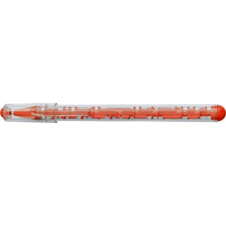 Plastic puzzle ballpoint pen, orange