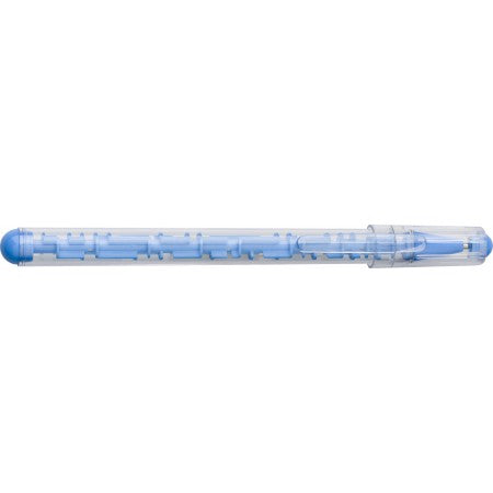 Plastic puzzle ballpoint pen, light blue