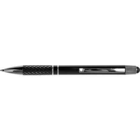 Twist-action aluminium ballpoint pen, black