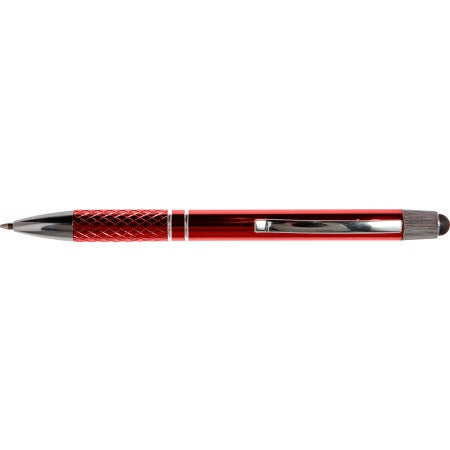 Twist-action aluminium ballpoint pen, red