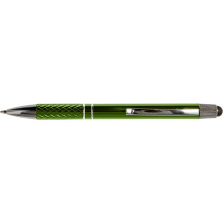 Twist-action aluminium ballpoint pen, lime