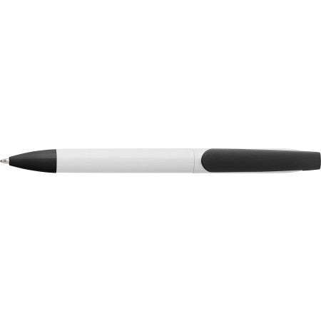 Plastic twist-action ballpoint pen, black