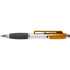 Plastic ballpoint pen and mobile phone holder, orange