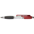 Plastic ballpoint pen and mobile phone holder, red