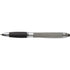 Plastic ballpoint pen and mobile phone holder, silver