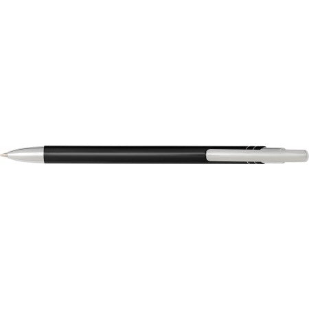Aluminium click-action ballpoint pen, black