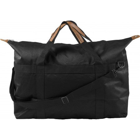 Large polyester sports/weekend bag, black