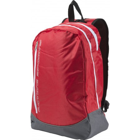 Polyester backpack, red
