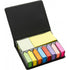 Plastic case with self-adhesive memo papers, black