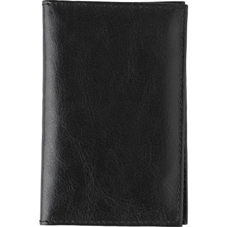 Split leather RFID (anti skimming) credit card wall, black