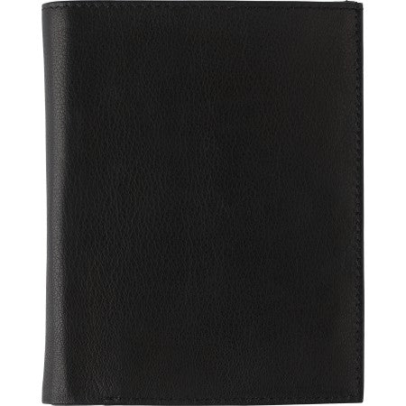 Split leather RFID (anti skimming) purse, black