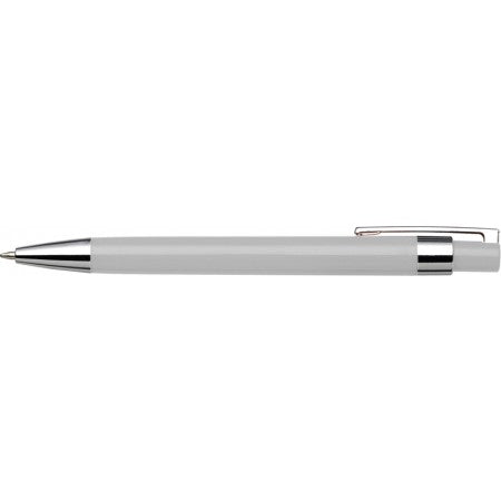 Plastic ballpen with black ink., silver