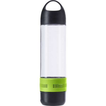Water bottle with speaker, lime