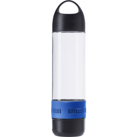Water bottle with speaker, cobalt blue