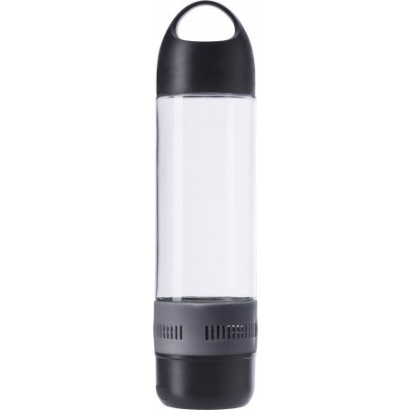 Water bottle with speaker, light grey