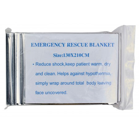 Aluminium emergency blanket, silver