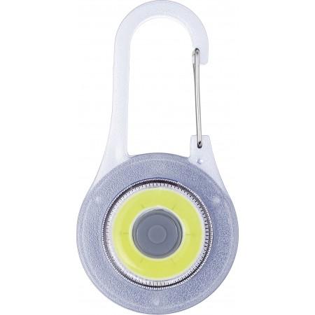 ABS carabiner hook with LED light, neutral - BRANIO