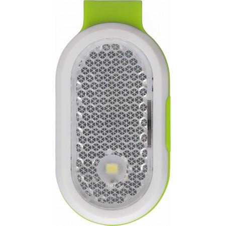 ABS reflector light with clip, lime - BRANIO