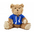 Plush teddy bear with hoodie, blue