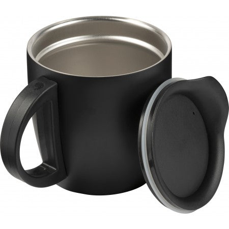 Stainless steel, double walled travel mug (350 ml), black