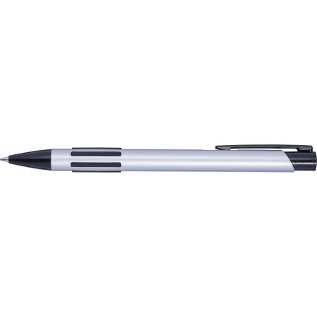 Metal, lacquered ballpoint pen, silver