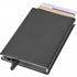 Aluminium RFID soft touch card holder, black