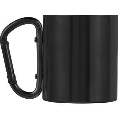Stainless steel, double walled travel mug (200 ml), black