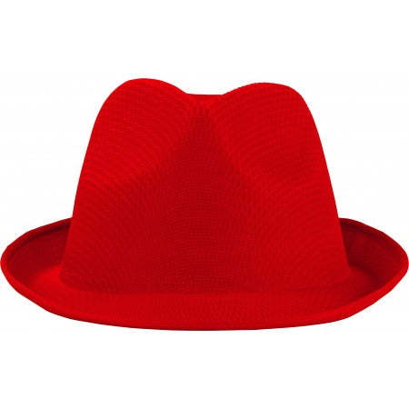 Polyester hat, red
