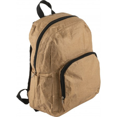 Laminated paper cooling backpack, brown