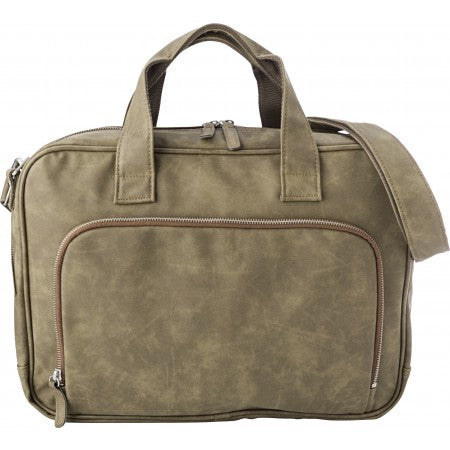 PU laptop bag, taupe