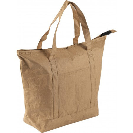 Laminated paper cooling shopping bag, brown