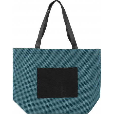 Nonwoven shopping bag, light blue
