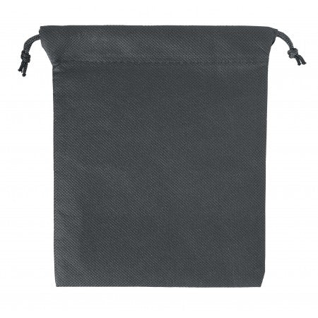 Nonwoven, drawstring pouch, black