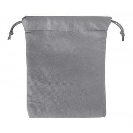 Nonwoven, drawstring pouch, grey