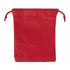 Nonwoven, drawstring pouch, red