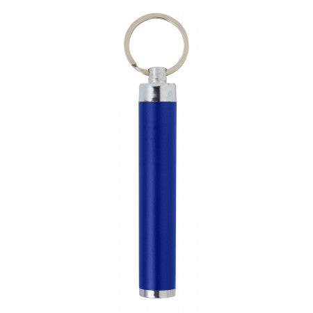 LED flashlight with key ring, blue